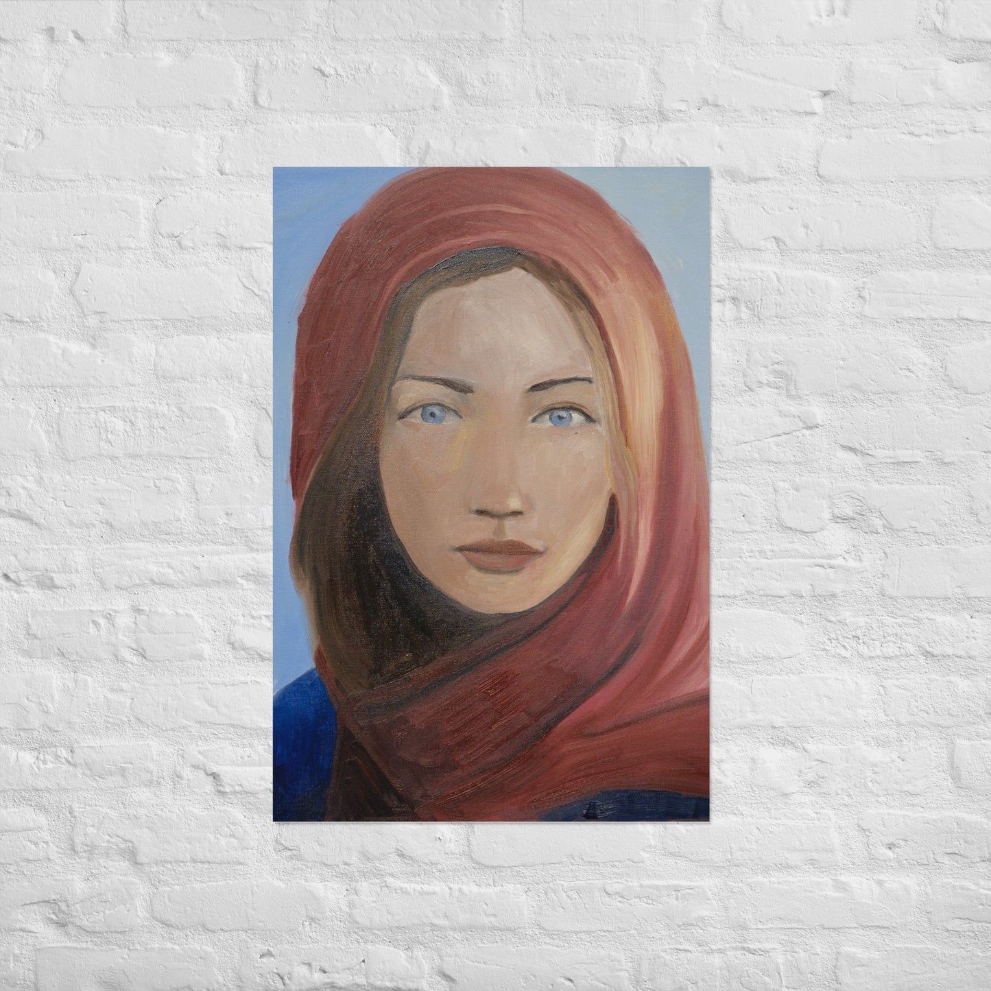 Young woman with head scarf