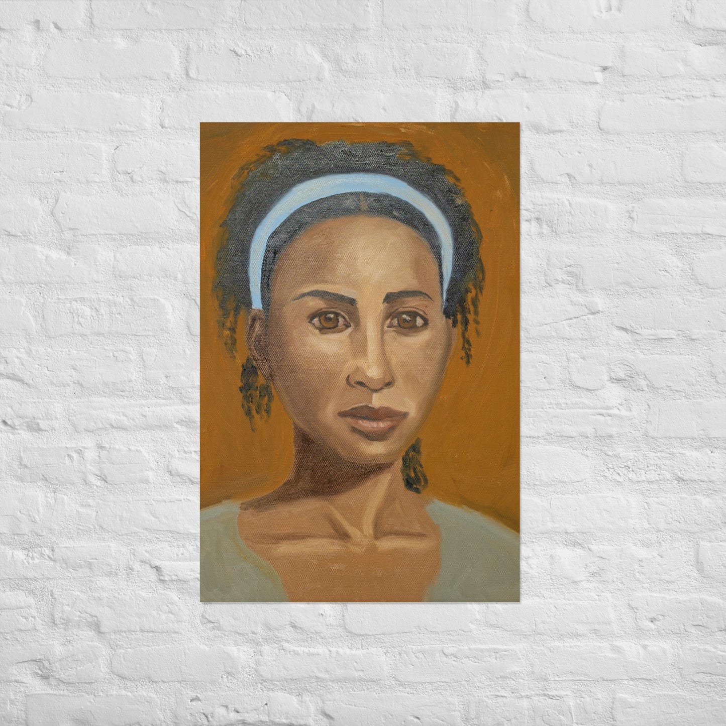 Young woman with head band