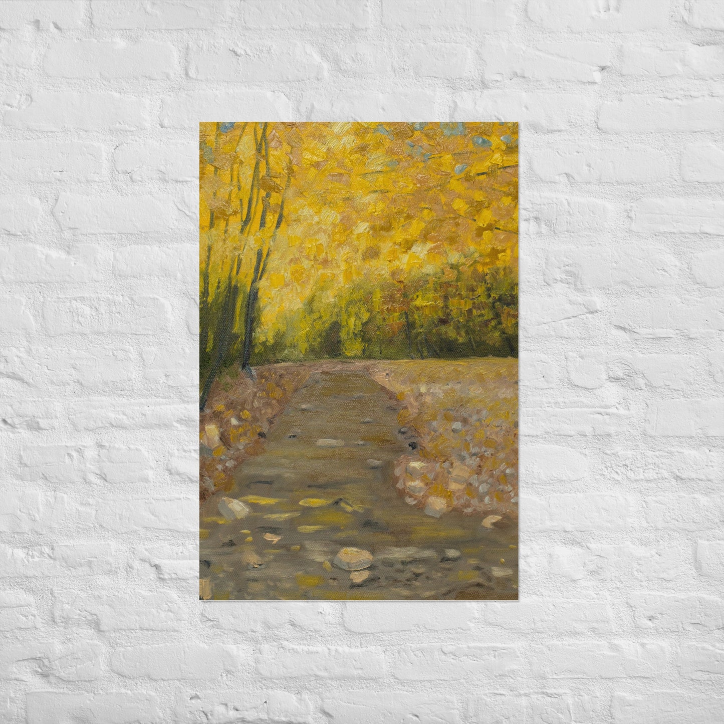Stream and yellow leaves