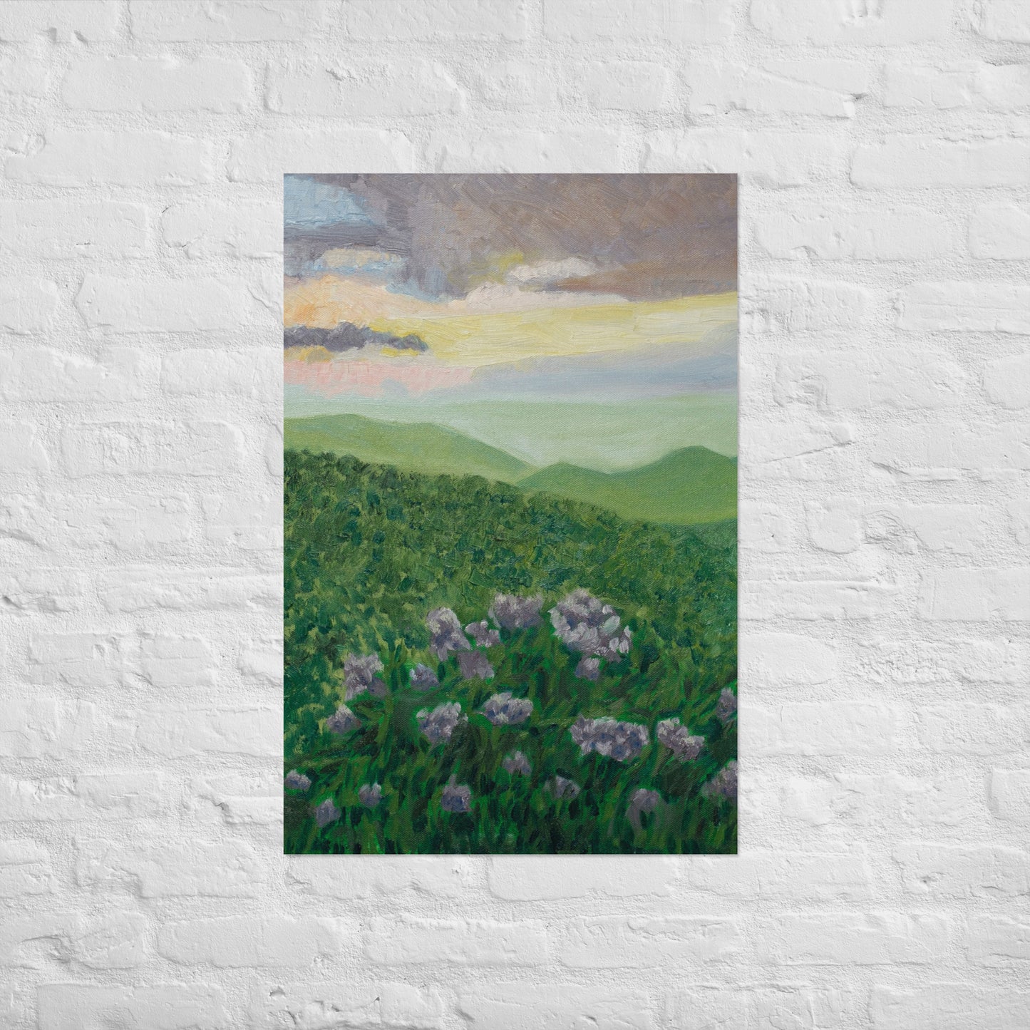Rhododendron and colorful sky