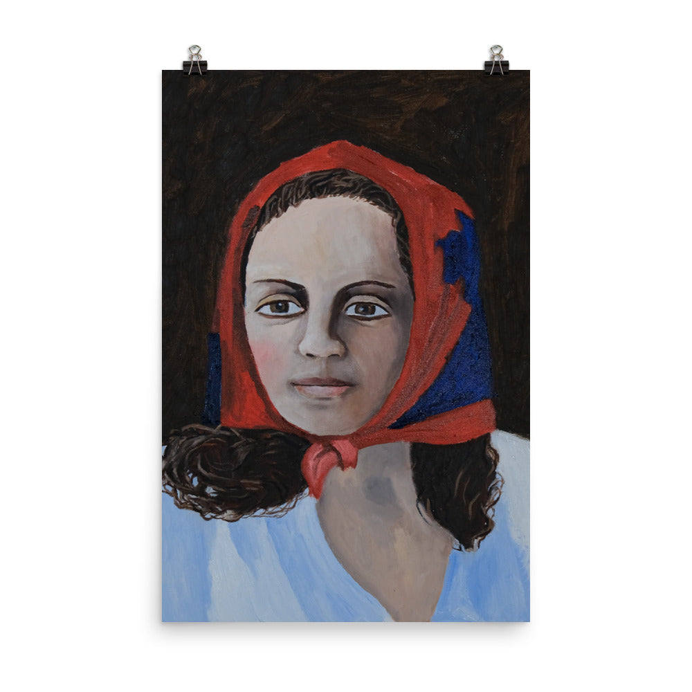 Woman with scarf