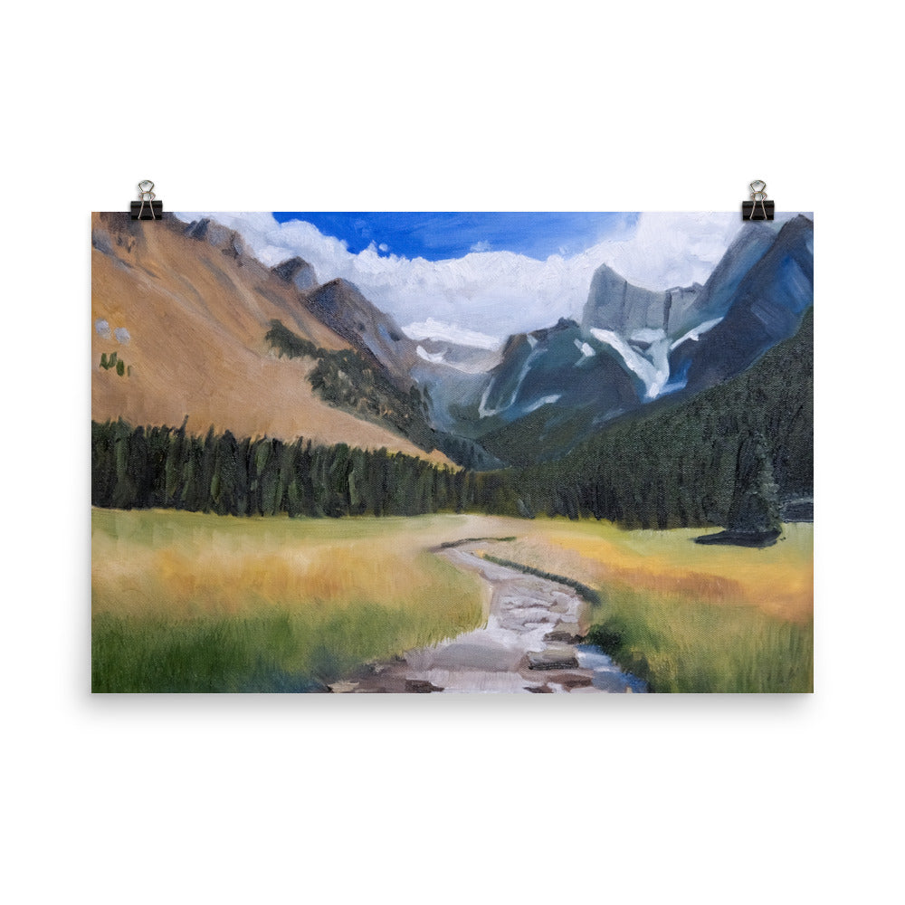 Stream with mountains