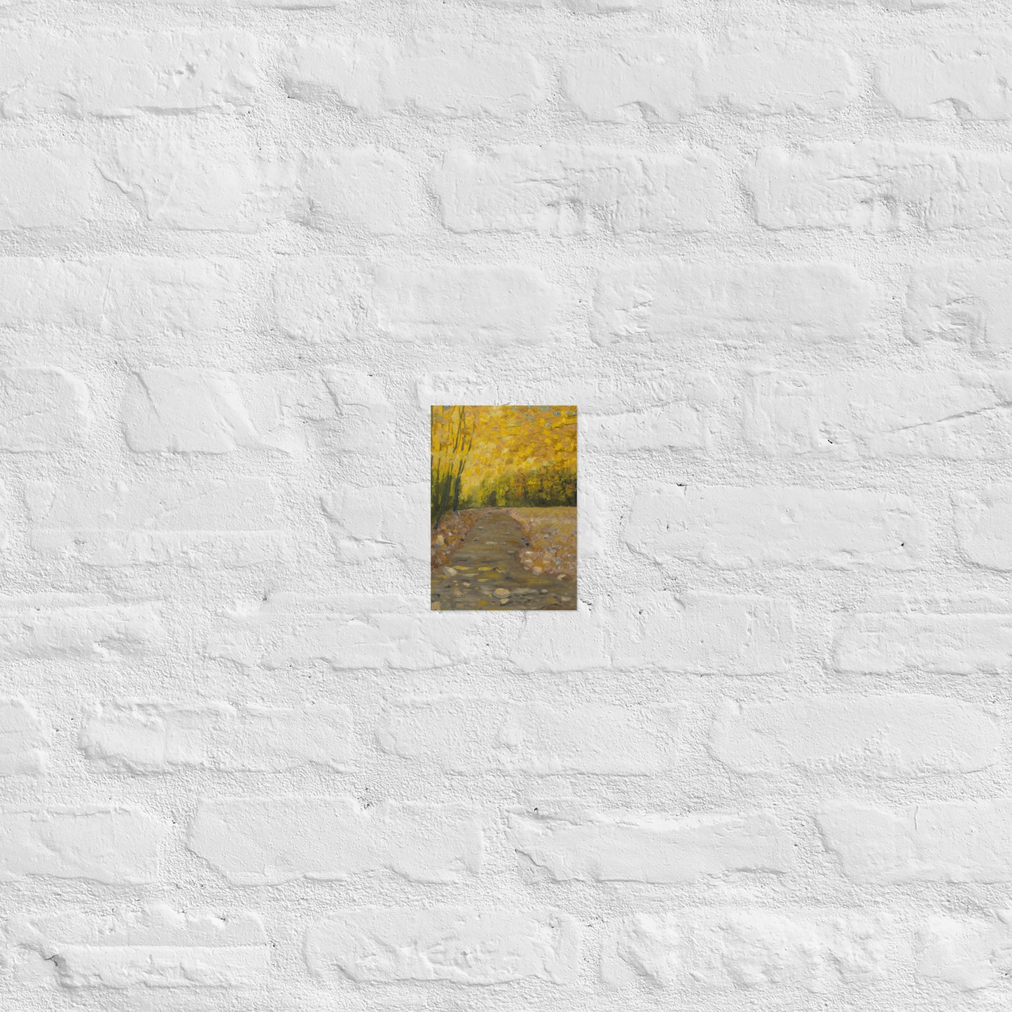 Stream and yellow leaves