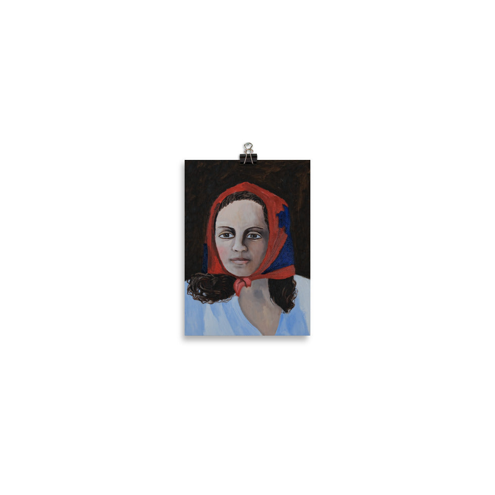 Woman with scarf