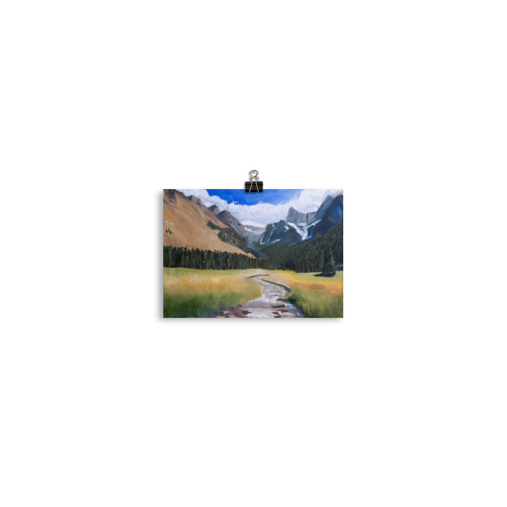 Stream with mountains