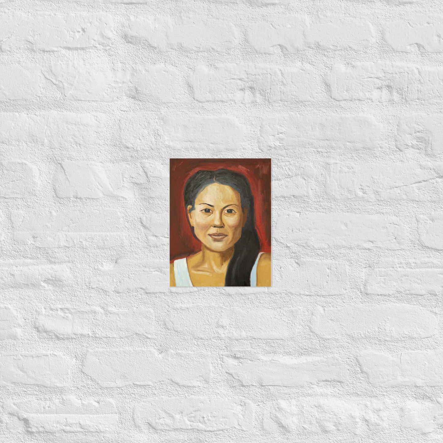Young woman in red