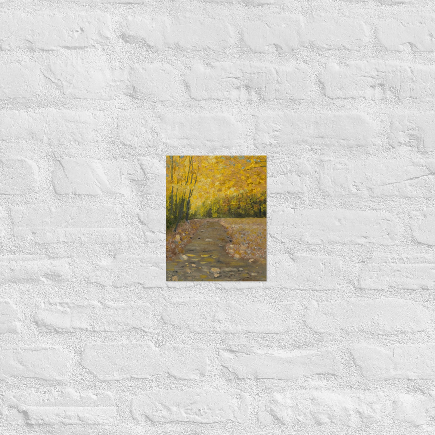 Stream and yellow leaves