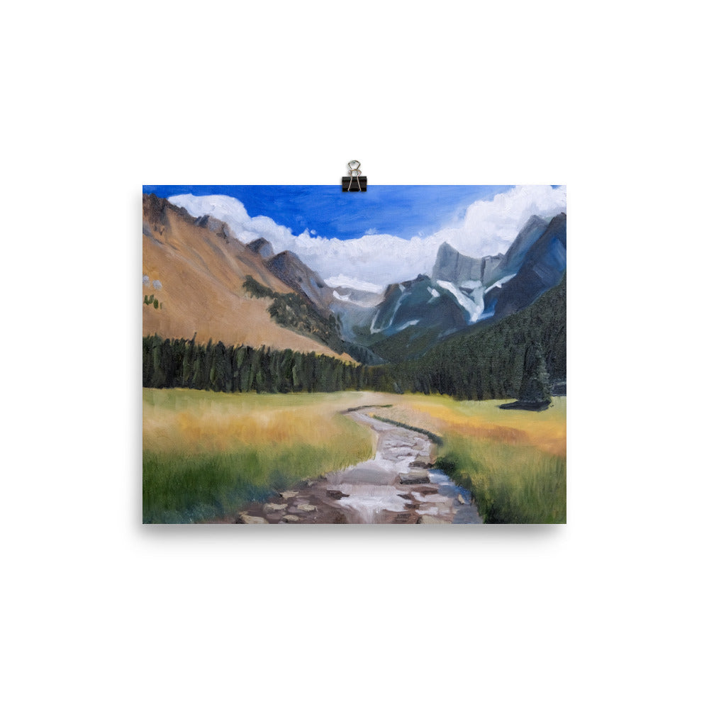 Stream with mountains