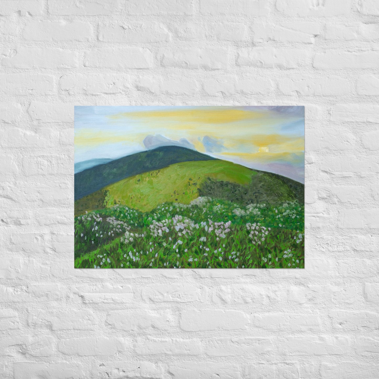 Mountain and rhododendron