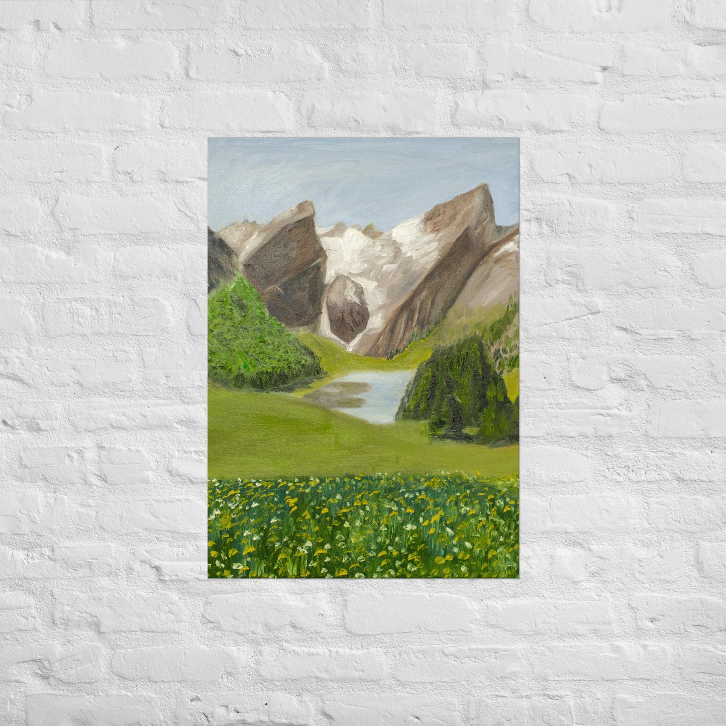 Mountains with lake