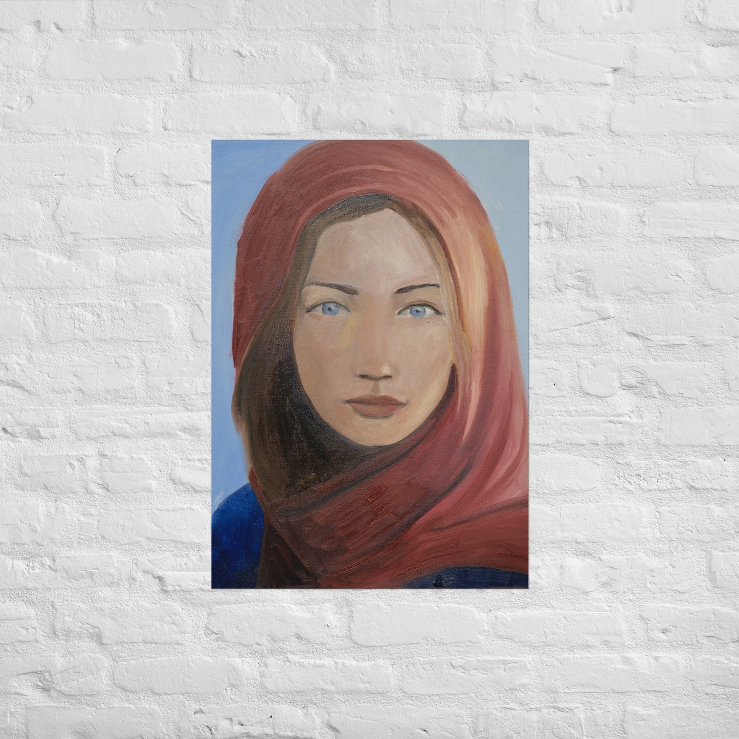 Young woman with head scarf