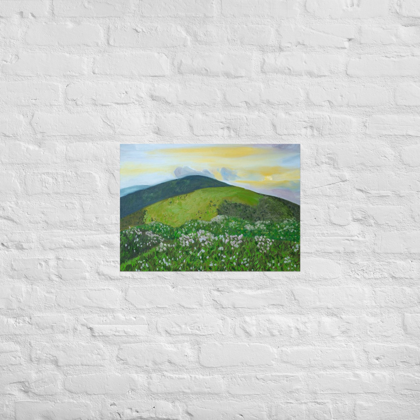 Mountain and rhododendron