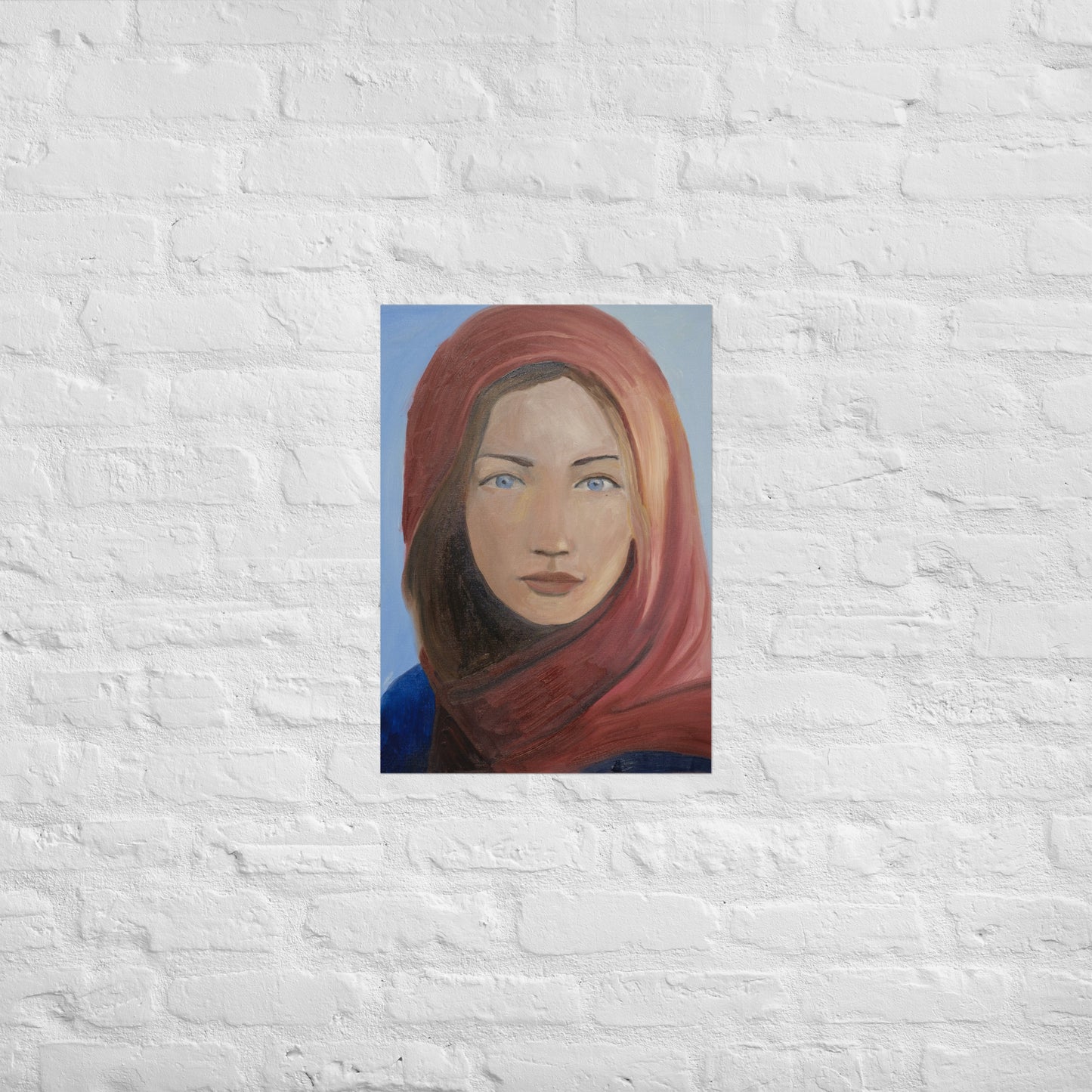 Young woman with head scarf