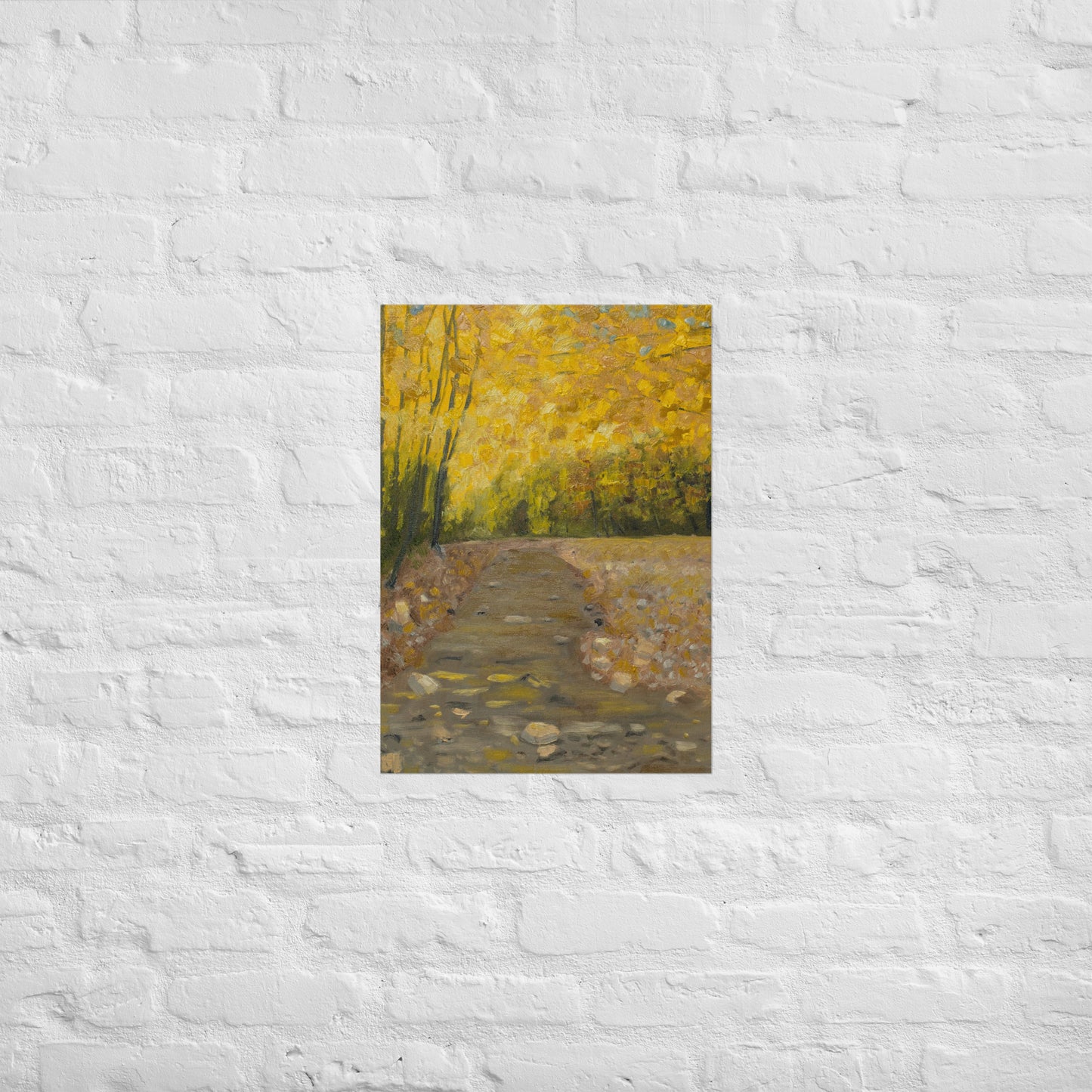 Stream and yellow leaves