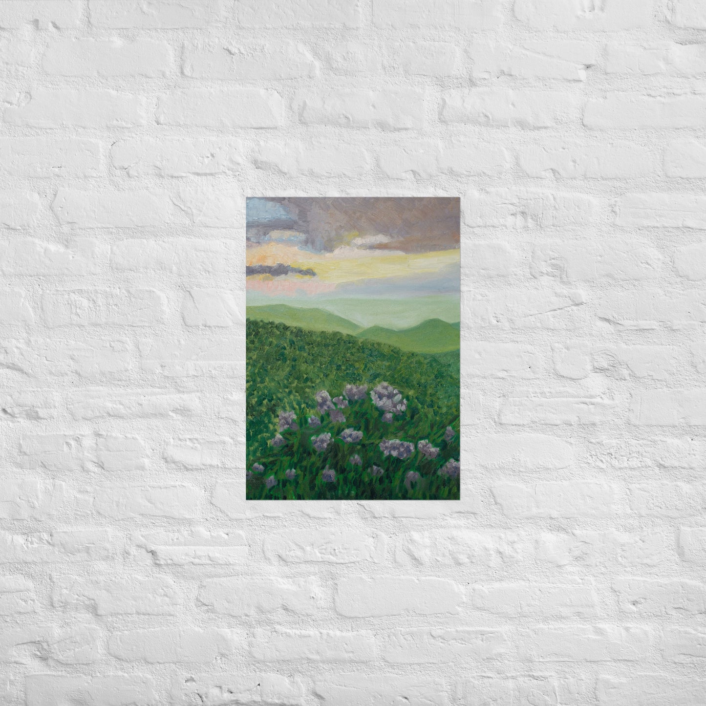 Rhododendron and colorful sky